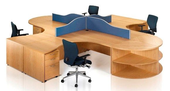 Real Wood Abbey Corner Desks in Oak Veneer